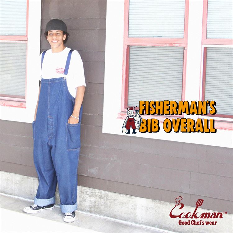 COOKMAN オーバーオール "FISHERMAN'S BIB OVERALL" (Denim / Navy)