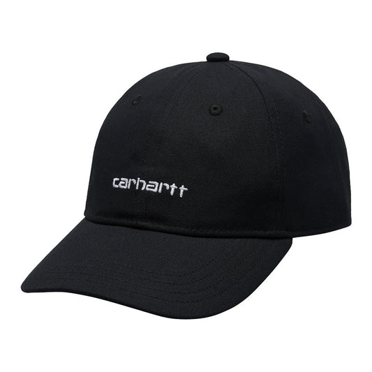 Carhartt WIP　キャップ　"CANVAS SCRIPT CAP"　(Black / White)