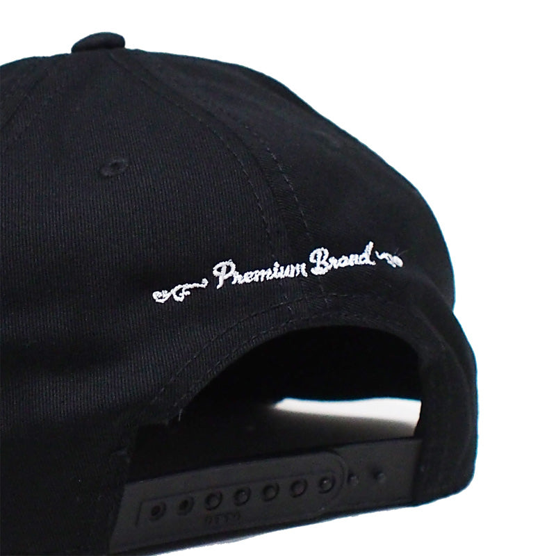 seedleSs キャップ SD OTTO SNAP BACK CAP (Black / White) 商品画像 背面 クローズアップ