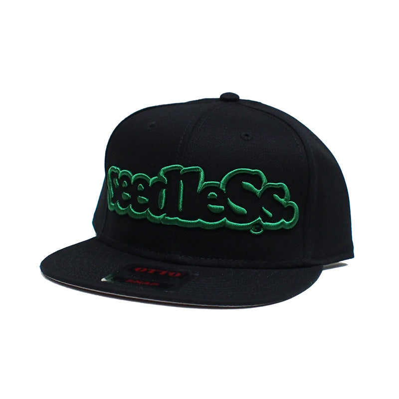 seedleSs　キャップ　"SD OTTO SNAP BACK CAP"　(Black / Green)