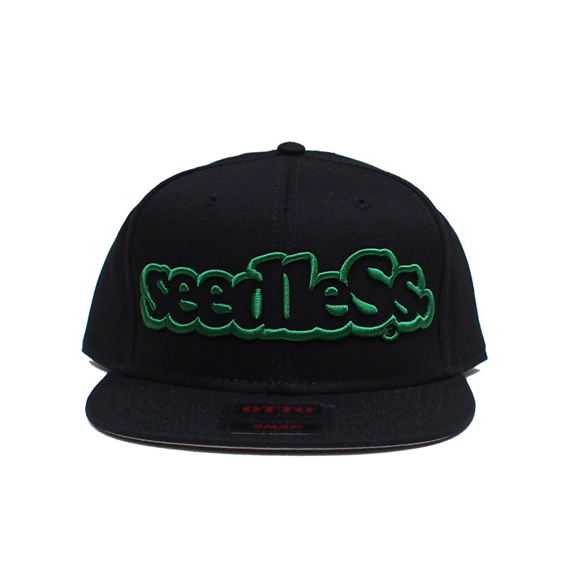seedleSs　キャップ　"SD OTTO SNAP BACK CAP"　(Black / Green)