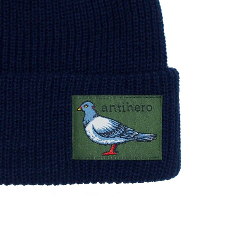 ANTI HERO ビーニー "LIL PIGEON LABEL CUFF BEANIE" (Navy / Dk Green)