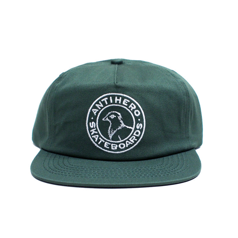 ANTI HERO　キャップ　"BASIC PIGEON ROUND SNAPBACK CAP"　(Forest Green / White)