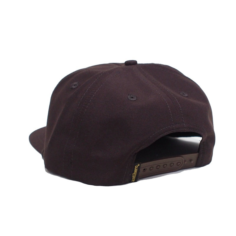 ANTI HERO キャップ "LIL PIGEON SNAPBACK CAP" (Dark Brown / Yellow)