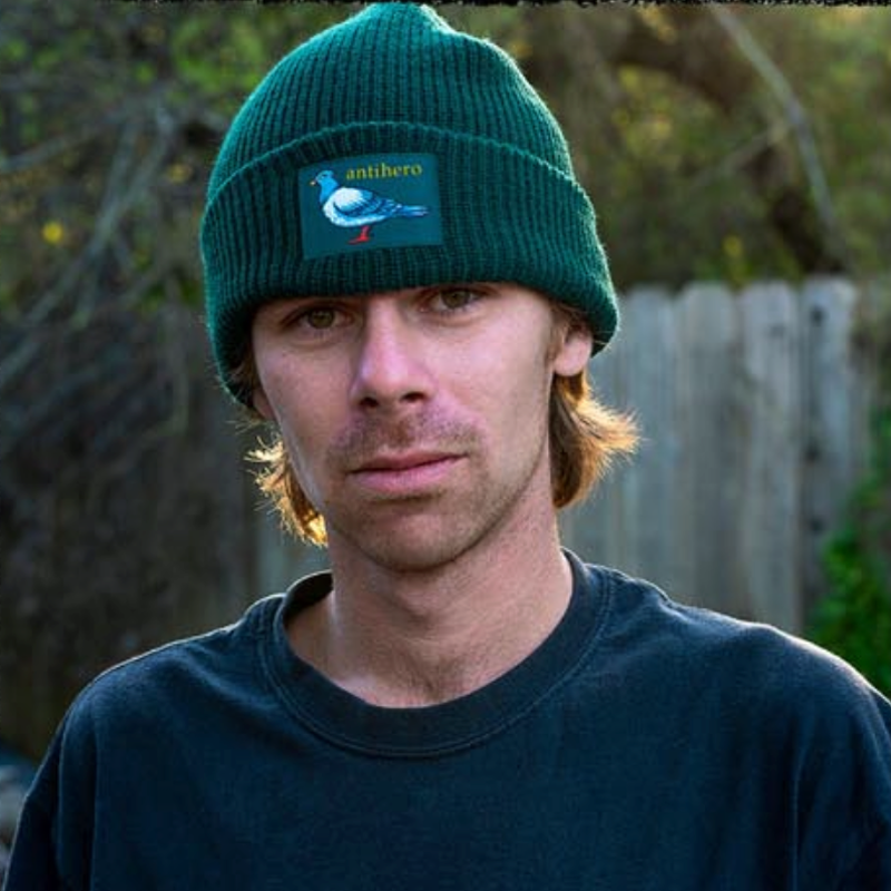 ANTI HERO ビーニー "LIL PIGEON LABEL CUFF BEANIE" (Green / Yellow)