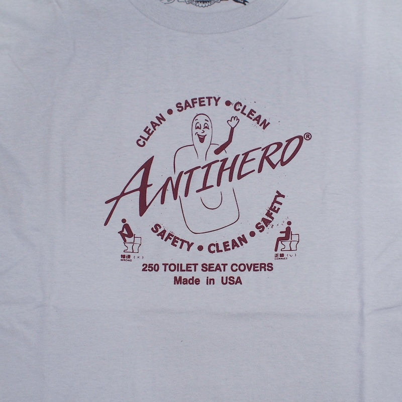 ANTI HERO Tシャツ CLEAN SAFETY TEE シルバー 商品画像 フロントプリント