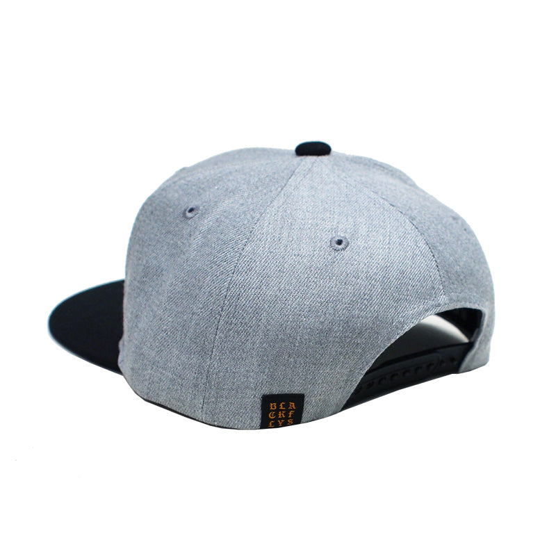 BLACK FLYS キャップ "ARCH SNAPBACK CAP" (Heather Gray / Black)
