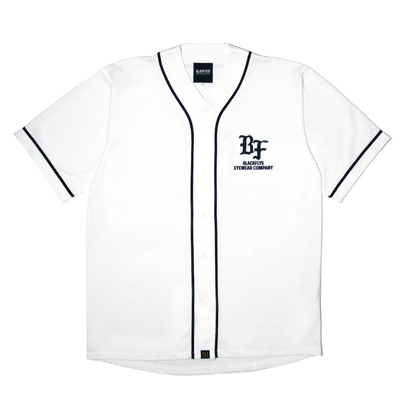 BLACK FLYS　ベースボールシャツ　"SOLID BF BASEBALL SHIRT"　(White)