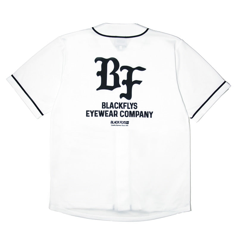 BLACK FLYS　ベースボールシャツ　"SOLID BF BASEBALL SHIRT"　(White)