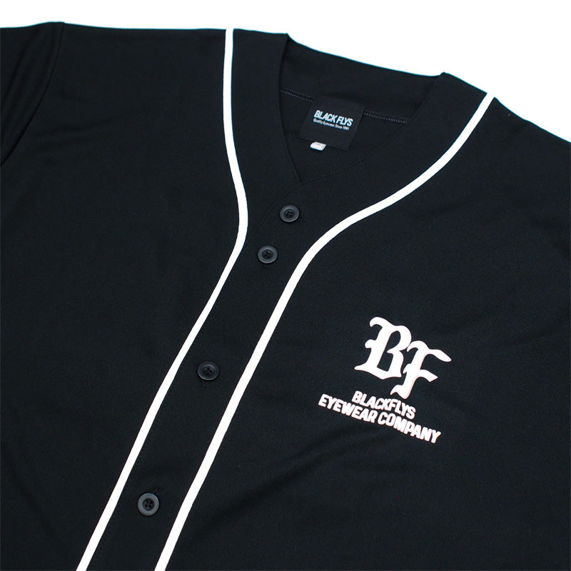 BLACK FLYS　ベースボールシャツ　"SOLID BF BASEBALL SHIRT"　(Black)