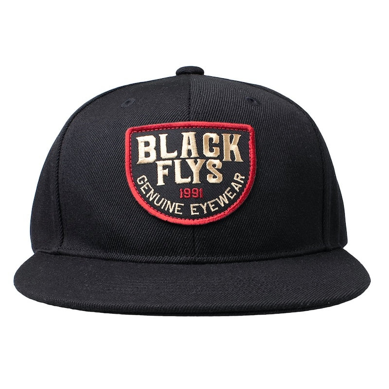 BLACK FLYS キャップ "SEMICIRCLE SNAPBACK CAP" (Black / Red)