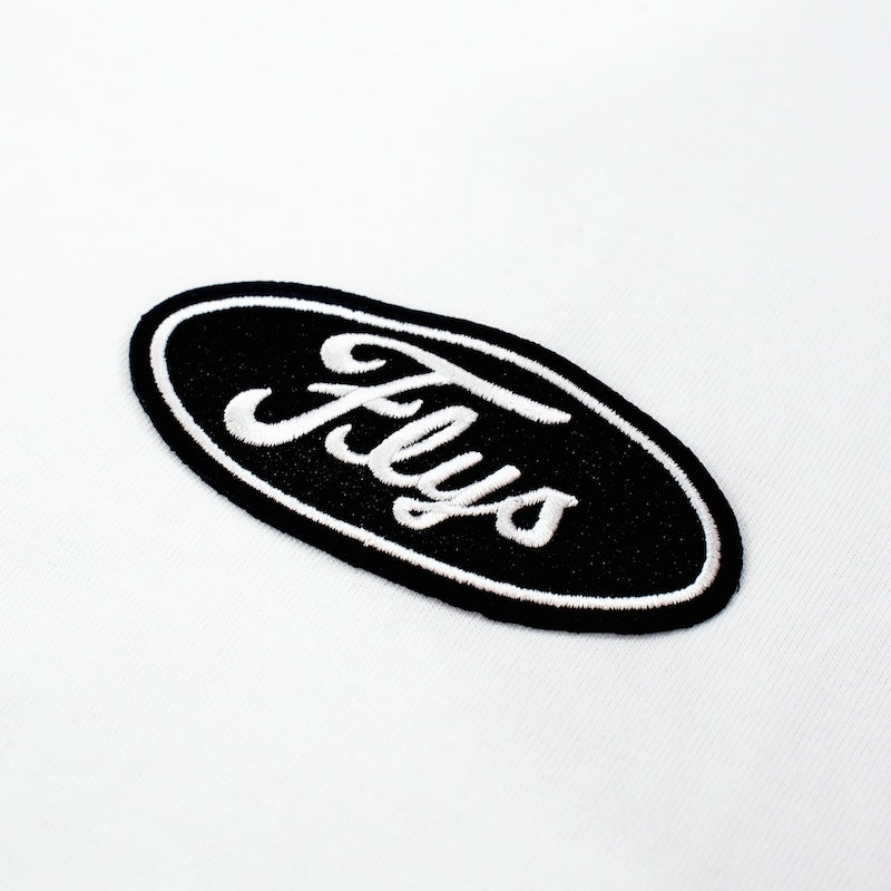 BLACKFLYS L/STシャツ "FURY OVAL WAPPEN L/S TEE" (White)