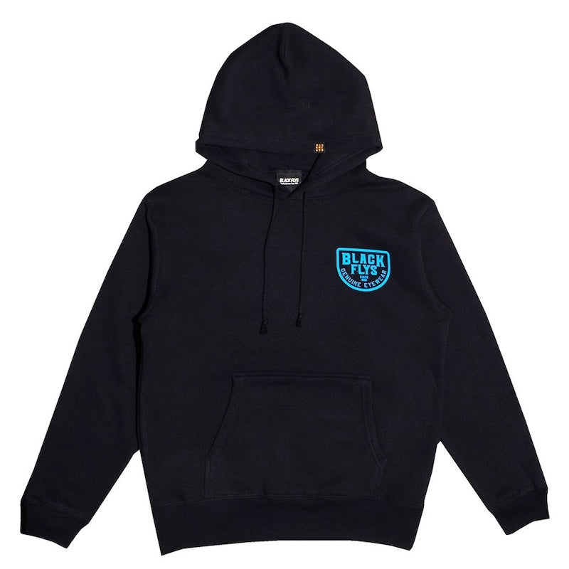 BLACK FLYS パーカー "SEMICIRCLE HOODIE" (Black)