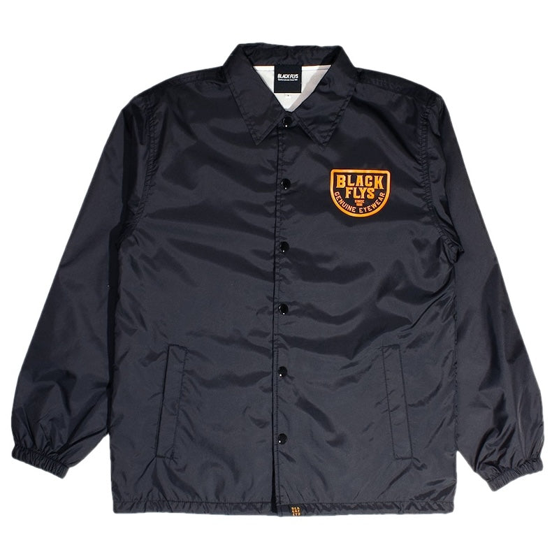 BLACK FLYS コーチジャケット "SEMICIRCLE COACH JACKET" (Black)