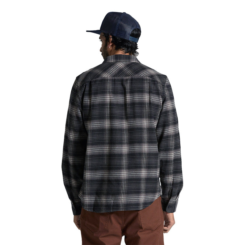 BRIXTON L/Sシャツ "BOWERY LW ULTRA FLANNEL" (Charcoal / Black)