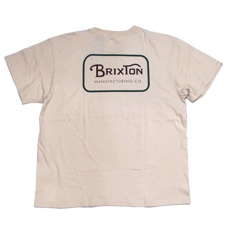 BRIXTON　Tシャツ　"GRADE S/S STANDARD TEE"　(Cream / Trekking Green / Sepia)