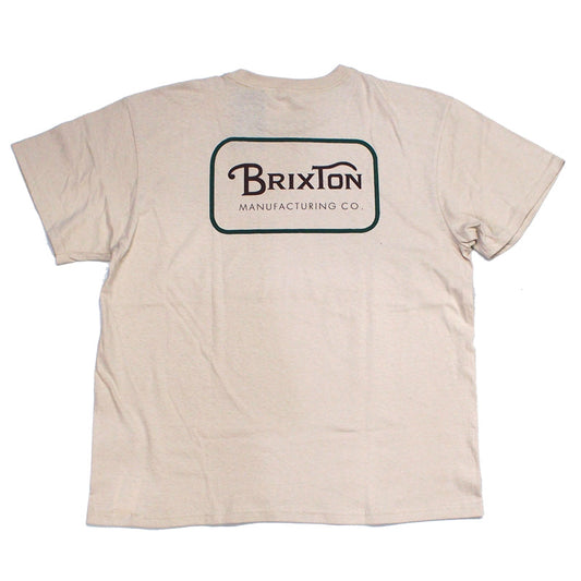 BRIXTON　Tシャツ　"GRADE S/S STANDARD TEE"　(Cream / Trekking Green / Sepia)