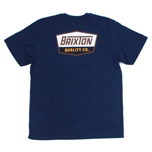 BRIXTON　Tシャツ　"REGAL S/S STANDARD TEE"　(Washed Navy / Sepia )
