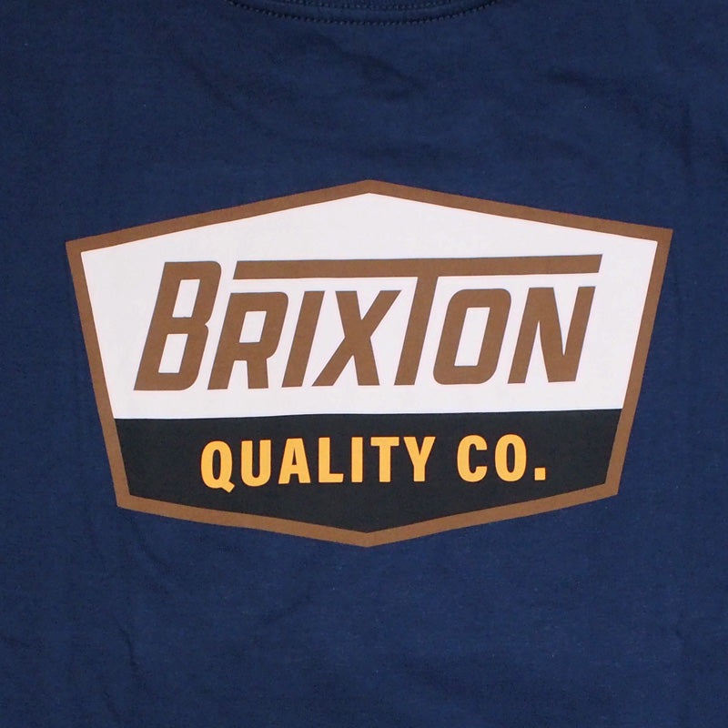 BRIXTON Tシャツ "REGAL S/S STANDARD TEE" (Washed Navy / Sepia )