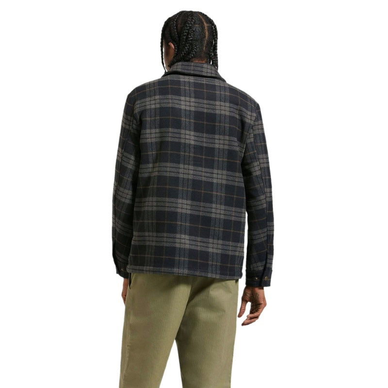 BRIXTON ジャケット "SHOP CHORE COAT" (Black / Charcoal Plaid)