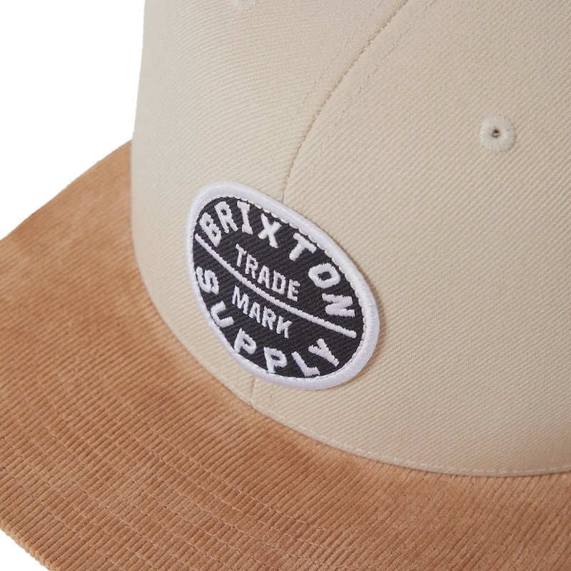 BRIXTON キャップ "OATH III SNAPBACK CAP" (Sand / Light Brown Corduroy)