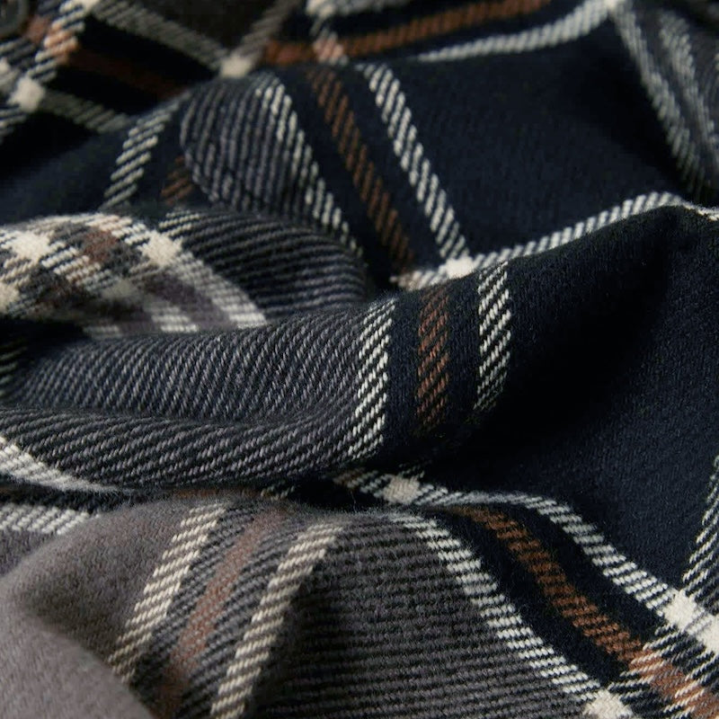 BRIXTON L/Sシャツ "BOWERY L/S FLANNEL" (Black / Charcoal / Pinecone)