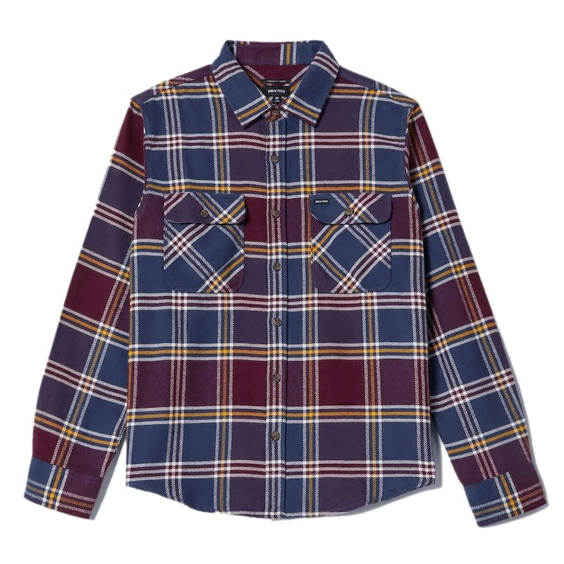 BRIXTON L/Sシャツ BOWERY L/S FLANNEL インディゴ/ポート