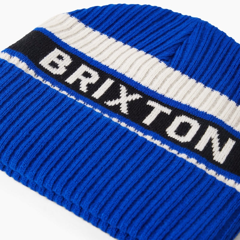 BRIXTON ビーニー "RAINIER STRIPED BEANIE" (Royal / White / Black)