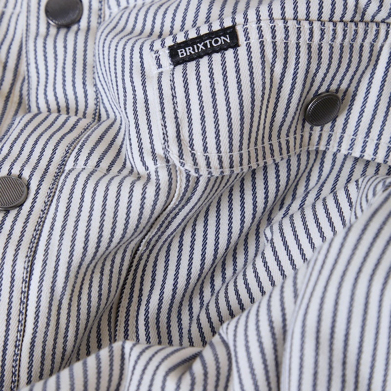 BRIXTON ジャケット "CASS JACKET" (Whitecap / Mood Indigo / Hickory Stripe)