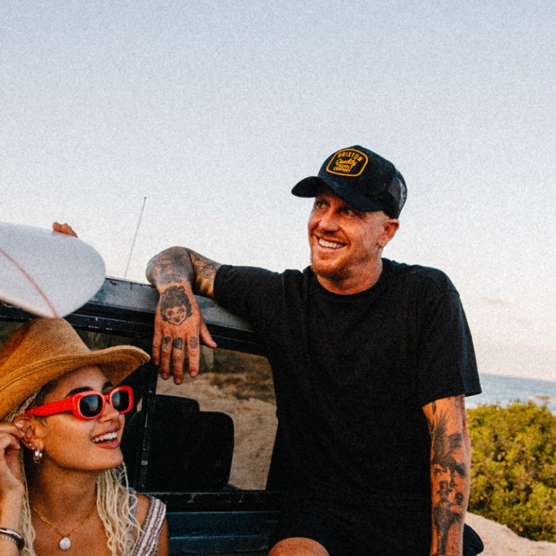 BRIXTON メッシュキャップ HUBAL C NP MP TRUCKER HAT ブラック着用画像