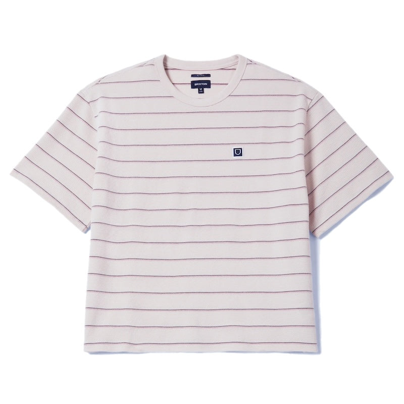 BRIXTON Tシャツ SHIELD PIQUE S/S BOXY KNIT TEE ホワイト