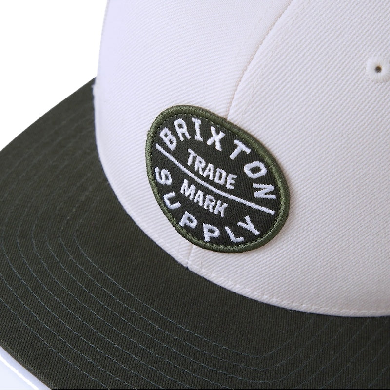 BRIXTON キャップ OATH III SNAPBACK CAP ホワイト/オリーブ 商品画像 クローズアップ