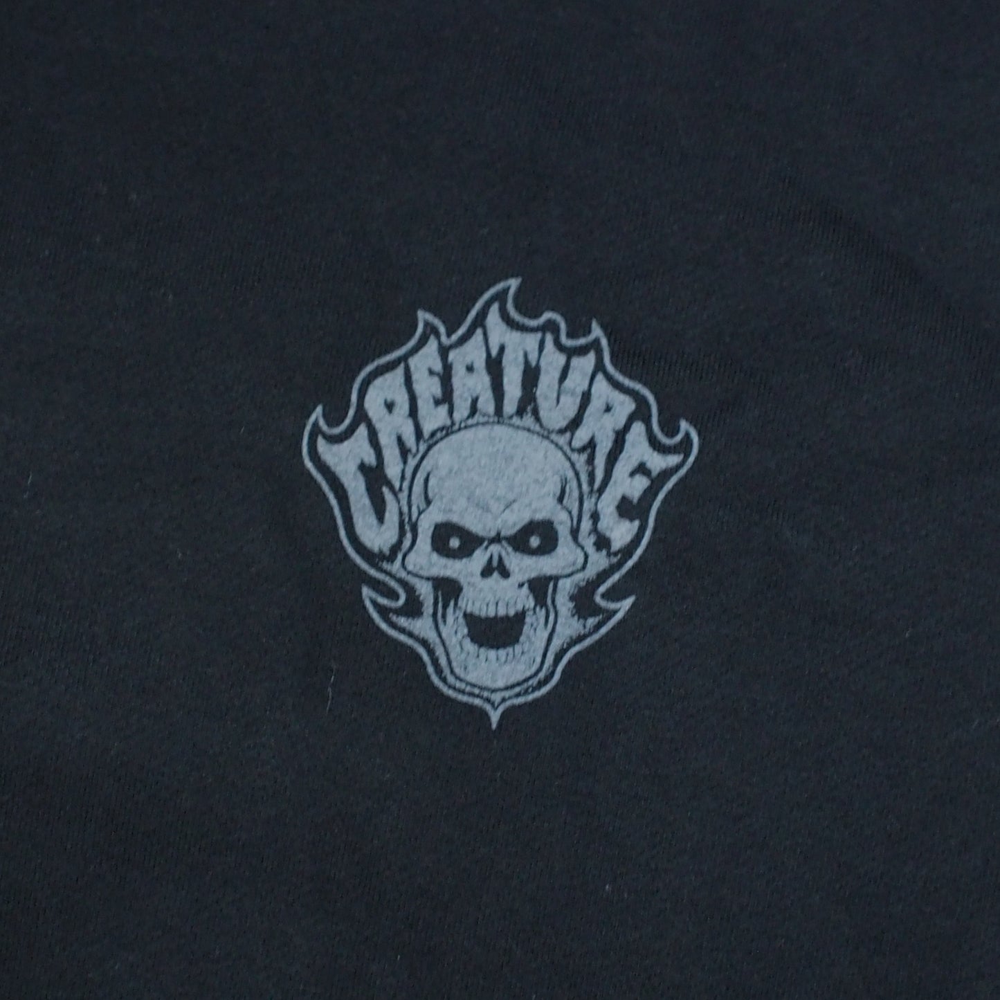 CREATURE パーカー "BONEHEAD FLAME PULLOVER HOODIE" (Black)