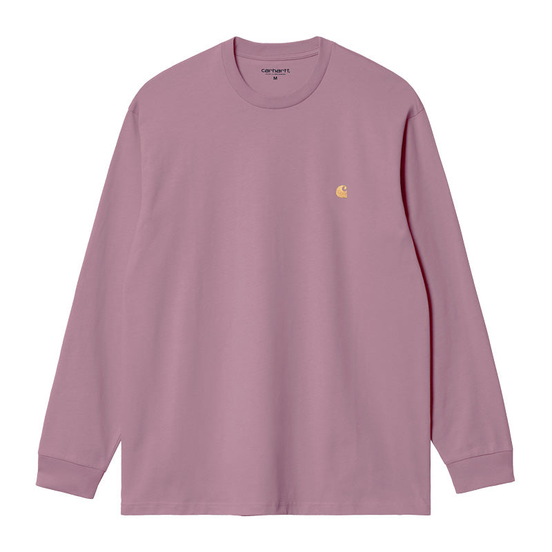 Carhartt WIP　L/STシャツ　"L/S CHASE T-SHIRT"　(Glassy Pink / Gold)