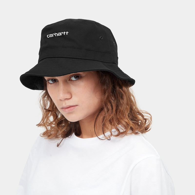 Carhartt WIP ハット "SCRIPT BUCKET HAT" (Black / White)