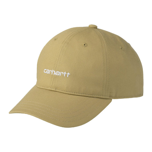 Carhartt WIP　キャップ　"CANVAS SCRIPT CAP"　(Agate / White)