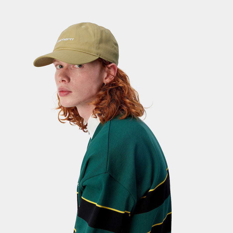 Carhartt WIP キャップ "CANVAS SCRIPT CAP" (Agate / White)