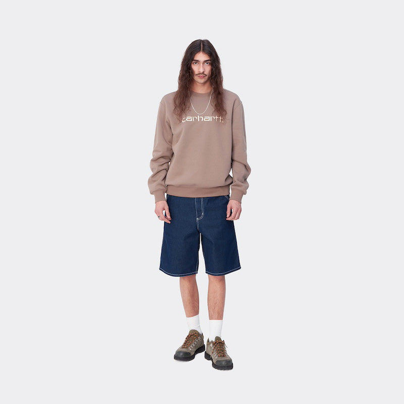 Carhartt WIP ショーツ SIMPLE SHORT ブルー 着用画像 正面 全身