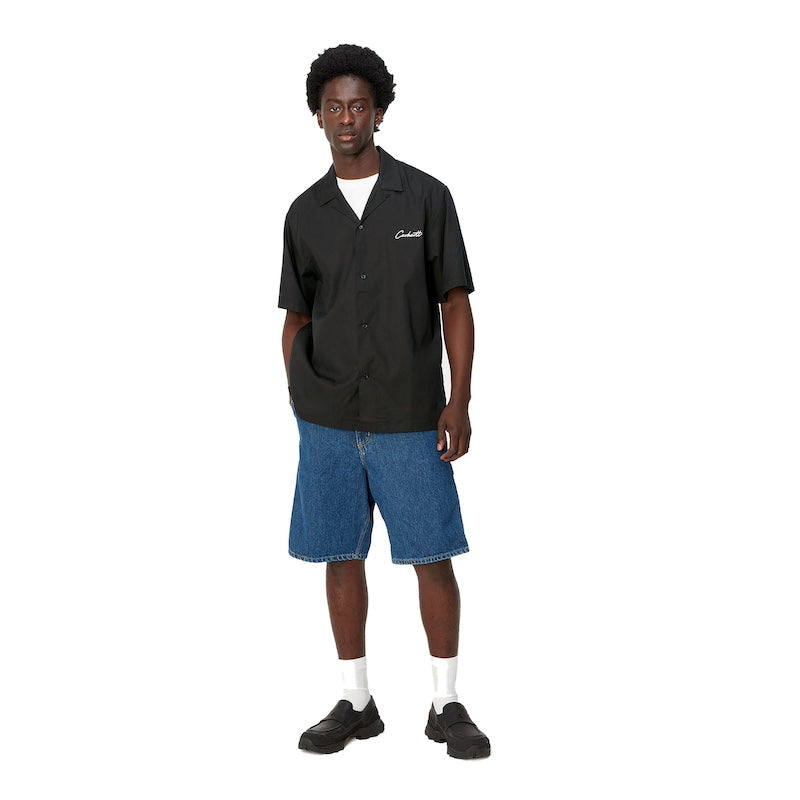 Carhartt WIP S/Sシャツ "S/S DELRAY SHIRT" (Black / Wax)
