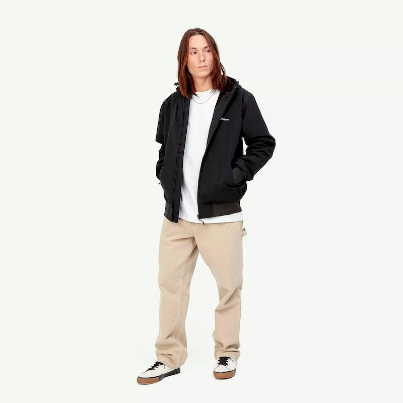 Carhartt WIP ジャケット HOODED SAIL JACKET ブラック 着用画像 正面 全身 2