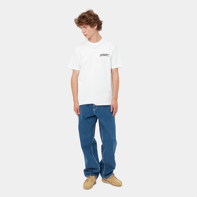 Carhartt WIP Tシャツ UNIVERSITY SCRIPT T-SHIRT ホワイト 着用画像 正面 全身