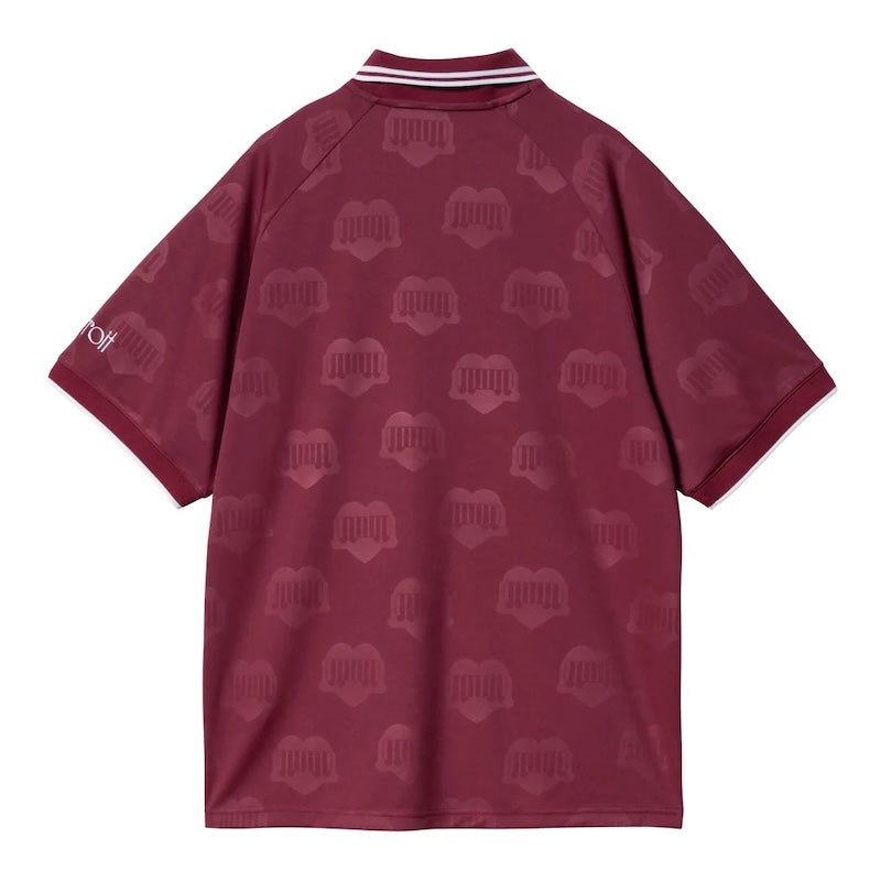 ★30%OFF★ Carhartt WIP フットボールTシャツ "S/S HARTT’S FOOTBALL T-SHIRT" (Heart Train Jacquard, Mulberry)