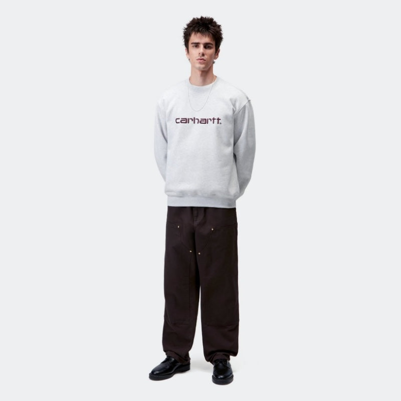 Carhartt WIP クルースウェット CARHARTT SWEATSHIRT アッシュ 着用画像 正面 全身