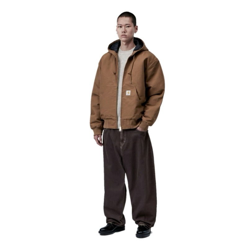 Carhartt WIP アクティブジャケット OG ACTIVE JACKET ハミルトンブラウン 着用画像 全身
