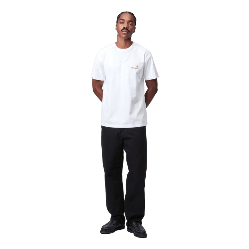Carhartt WIP Tシャツ S/S AMERICAN SCRIPT T-SHIRT ホワイト 着用画像 全身