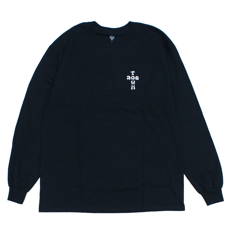 DOGTOWN　L/STシャツ　"CROSS LOGO L/S TEE"　(Black / White)