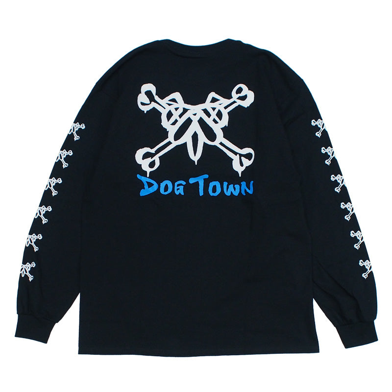 DOGTOWN　L/STシャツ　"DOGS L/S TEE"　(Black / White)