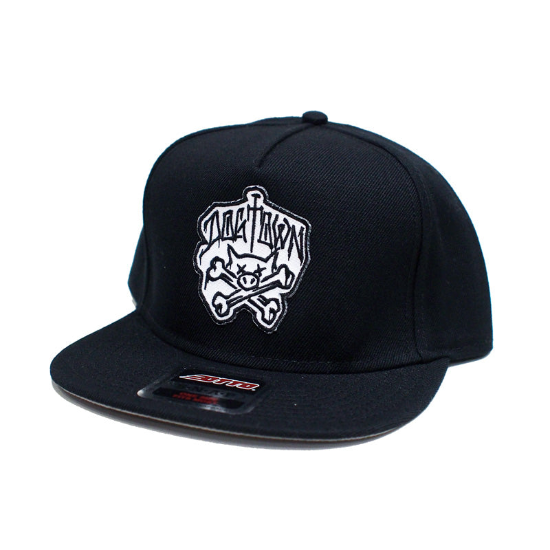 DOGTOWN　キャップ　"PIG & BONES PATCH SNAPBACK CAP"　(Black)