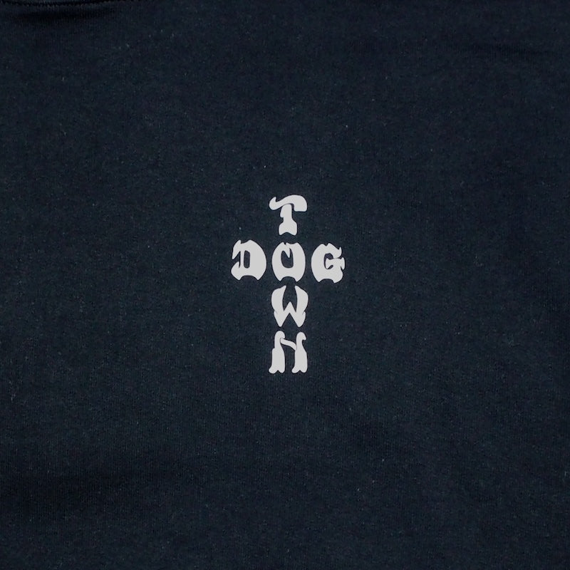 DOGTOWN パーカー "CROSS LOGO HOODIE" (Black / White)