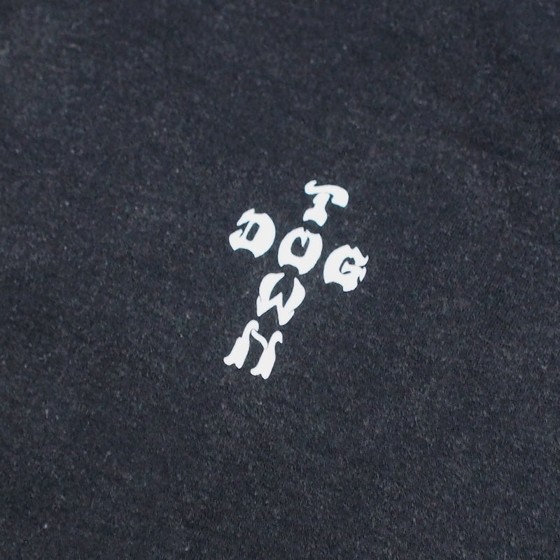 DOGTOWN パーカー "CROSS LOGO FROST HOODIE" (Black / White)